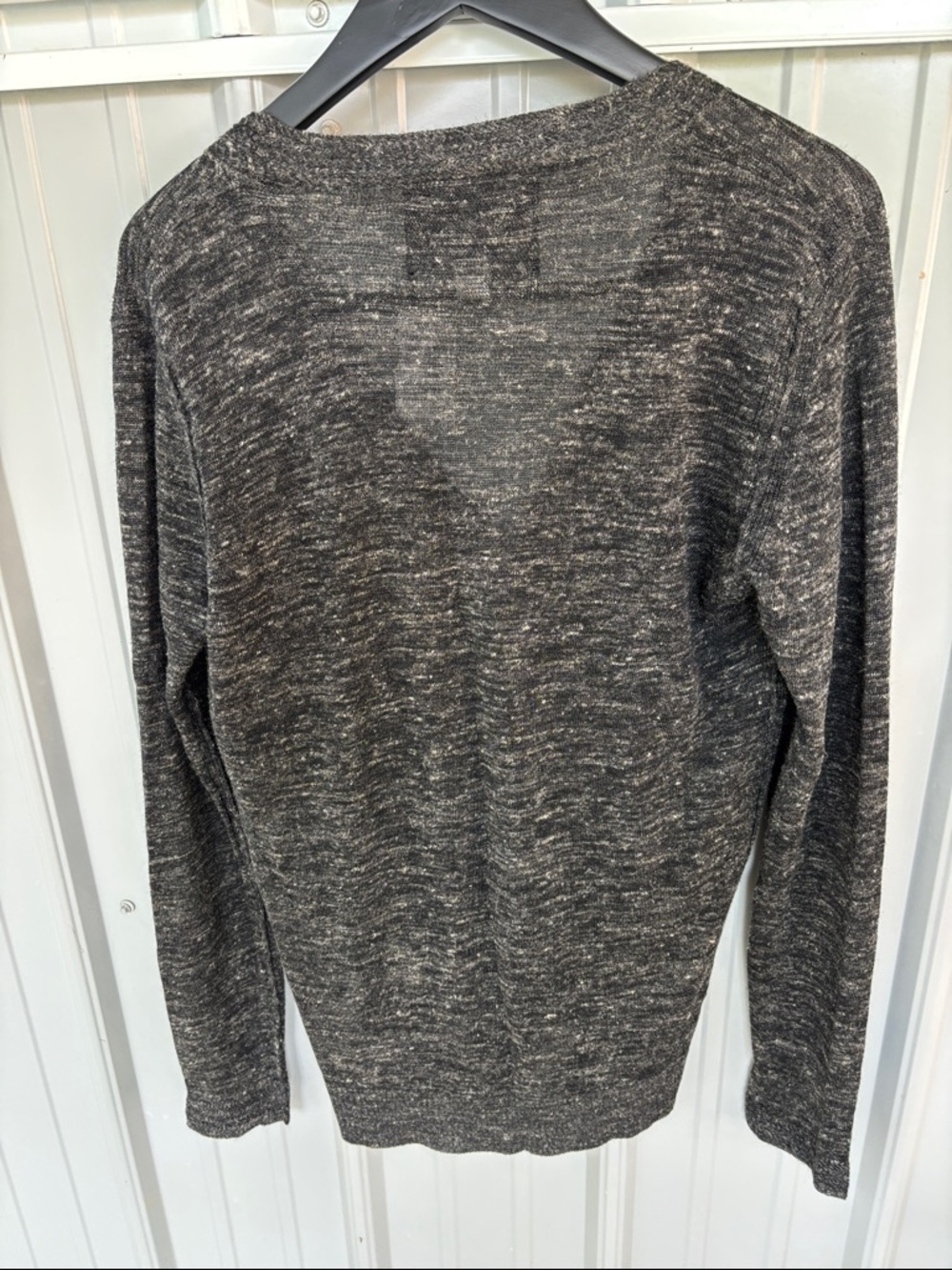 Diesel Men’s Marled Charcoal Button-Front Cardigan - Picture 4 of 5